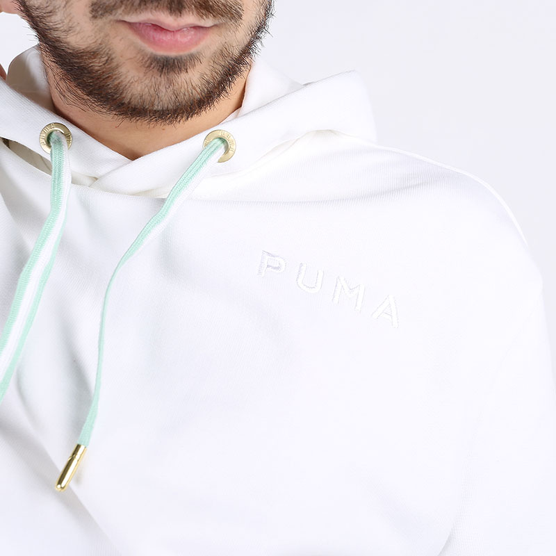 мужская белая толстовка PUMA Tear Drop Hoodie 59874301 - цена, описание, фото 2